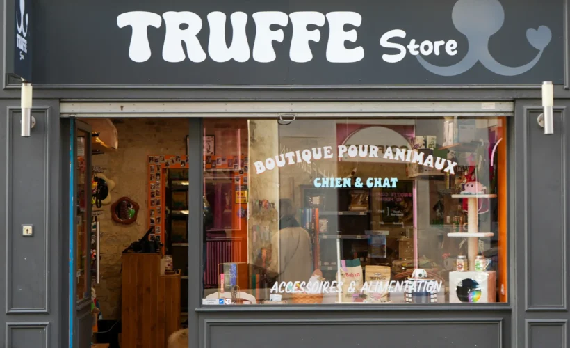Truffe Store Accessoires alimentation chiens devanture magasin