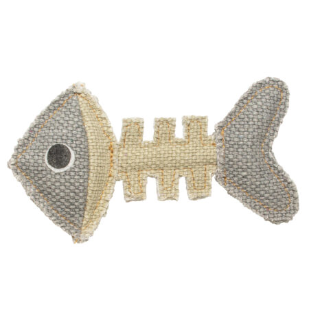 Jouet Chats - Canvas Arête de Poisson Gris à la Cataire
